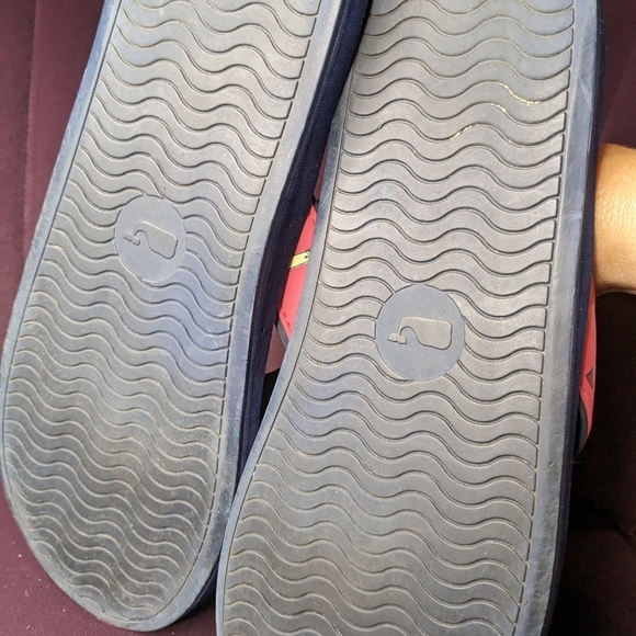 Vineyard Vine Men's Size 8 Navy & Pink Flip Flops w/ Lighthouses - Picture 6 of 6